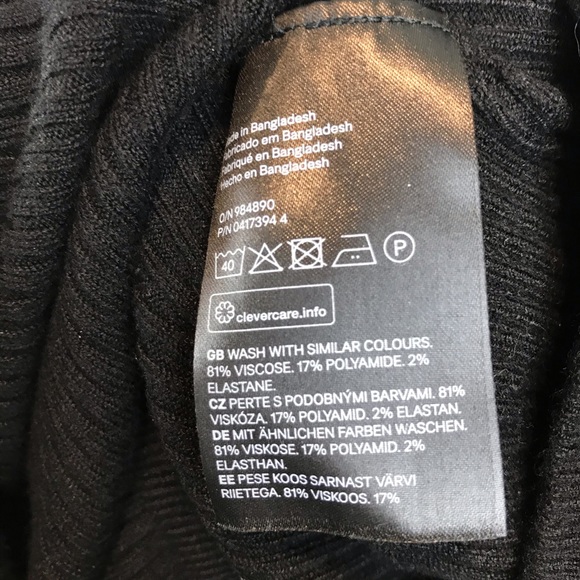 Sweater Cold Shoulder High Neck Black C - Picture 7 of 9